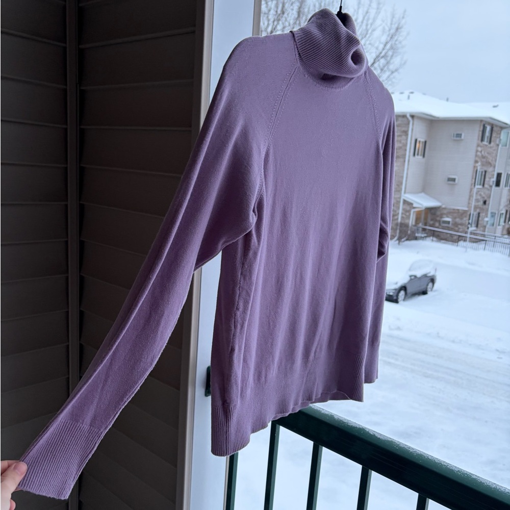 🆕 Ottod’Ame Essence Lavender Turtleneck Sweater US 10 Made in Italy ViscoseBlend - Picture 5 of 17